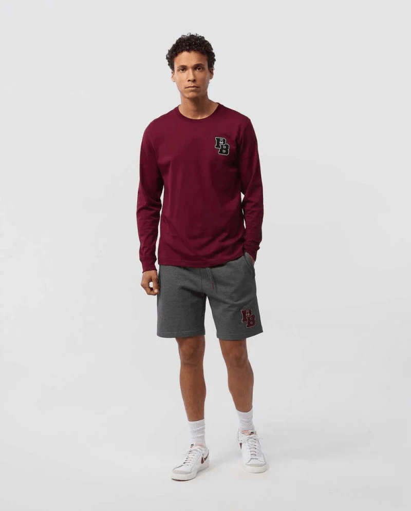 Polo Psycho Bunny - Patchin Chenille Manga Larga Wine