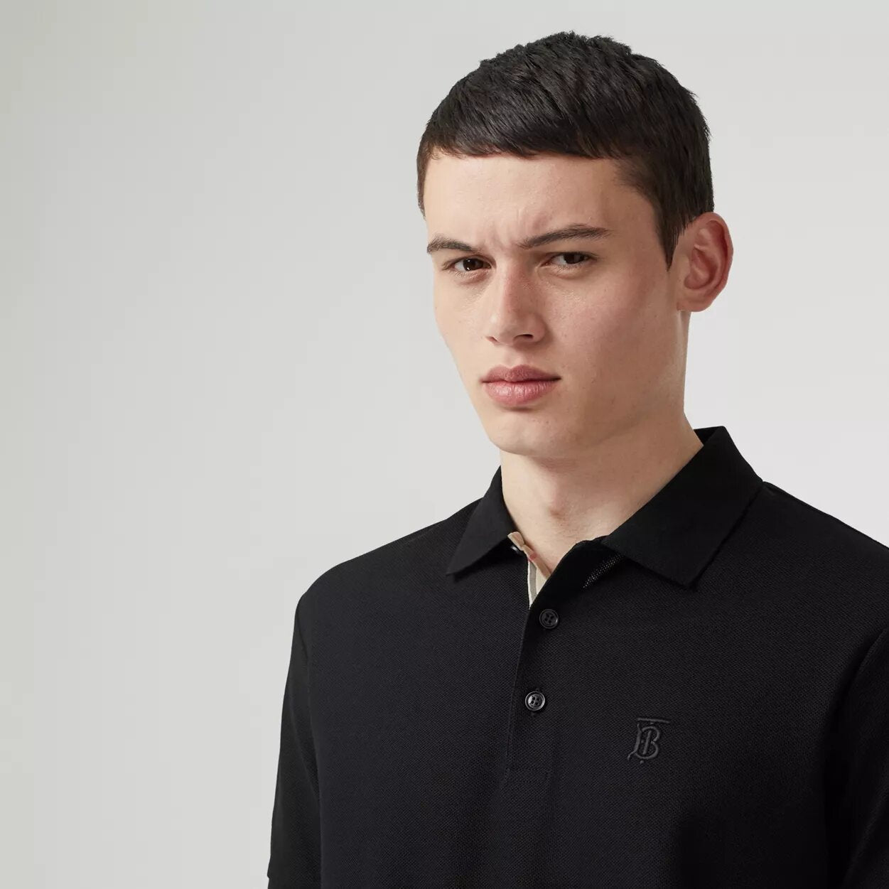 Burberry Polo Piqué Monogram Motif Negro - Store In Perú