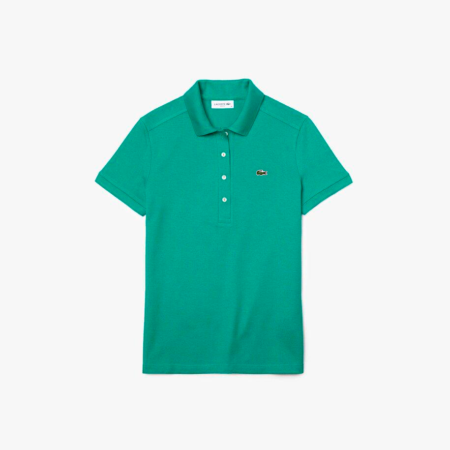 Lacoste Mujer Camisero Esmeralda - Store In Perú