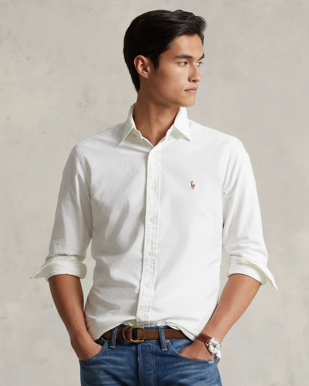 Camisa Polo Ralph Lauren Oxford Blanca - Brands Store