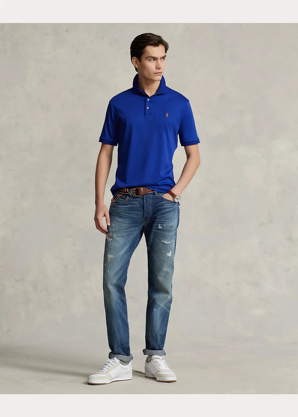 Preventa Camisero Ralph Lauren Soft Cotton Azulino - Store In Perú