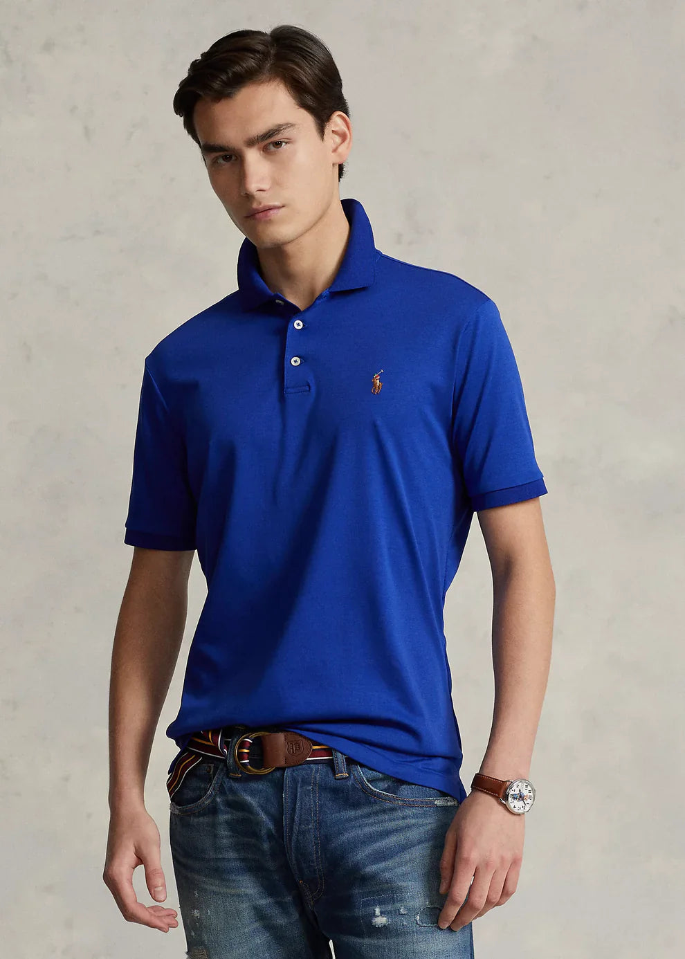 Preventa Camisero Ralph Lauren Soft Cotton Azulino - Store In Perú