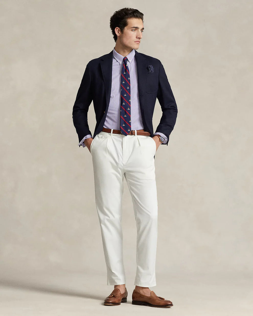 Camisa Polo Ralph Lauren Rayas Lila - Brands Store