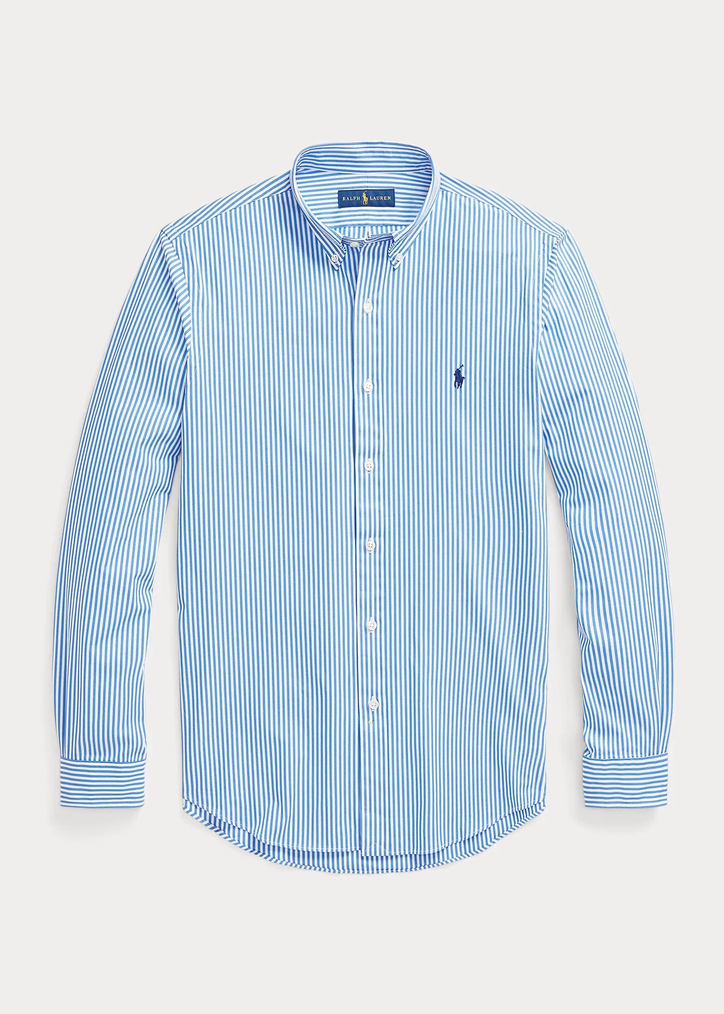 Camisa Ralph Lauren Rayas Celeste - Store In Perú 