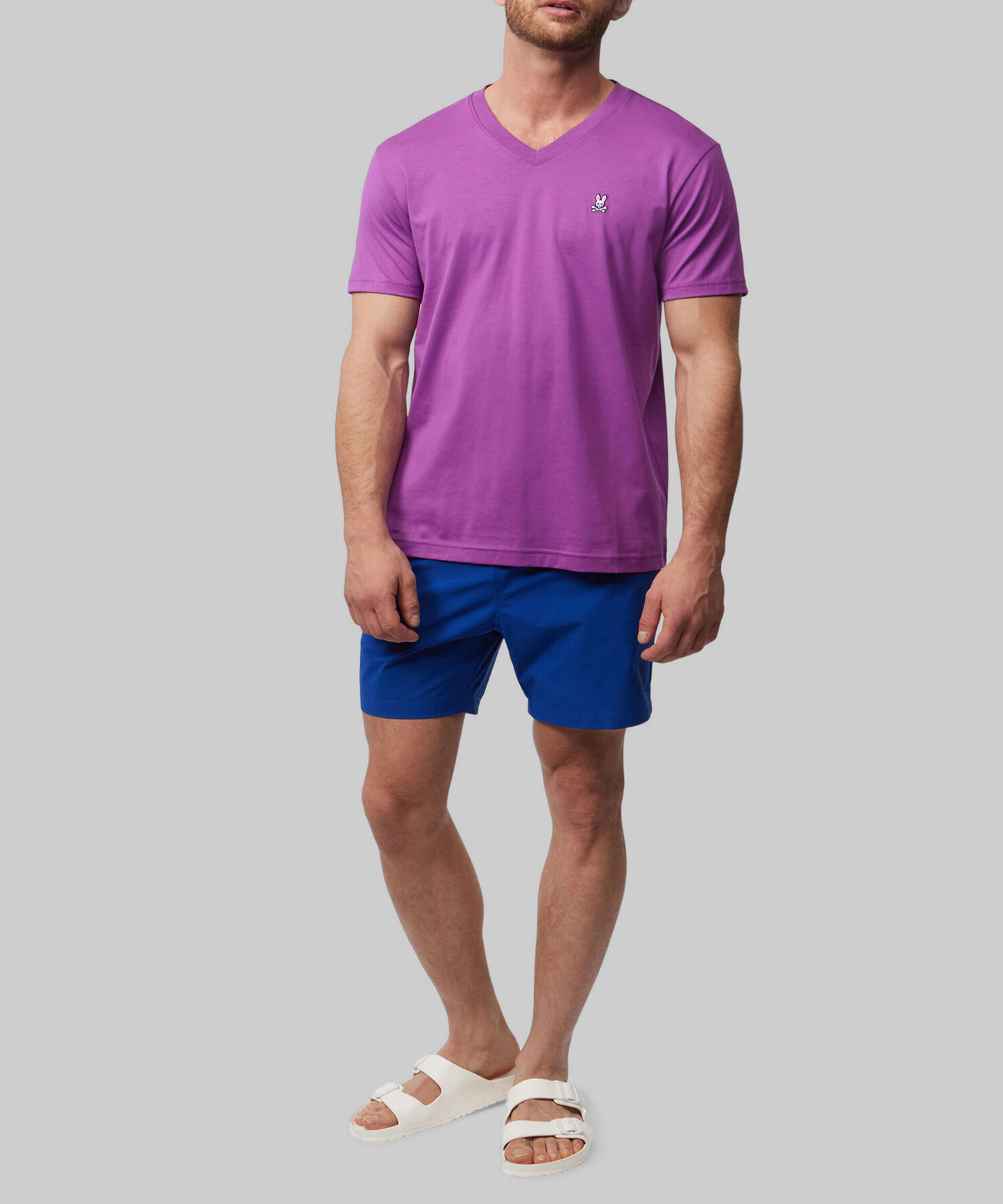 Psycho Bunny Polo Cuello V Morado