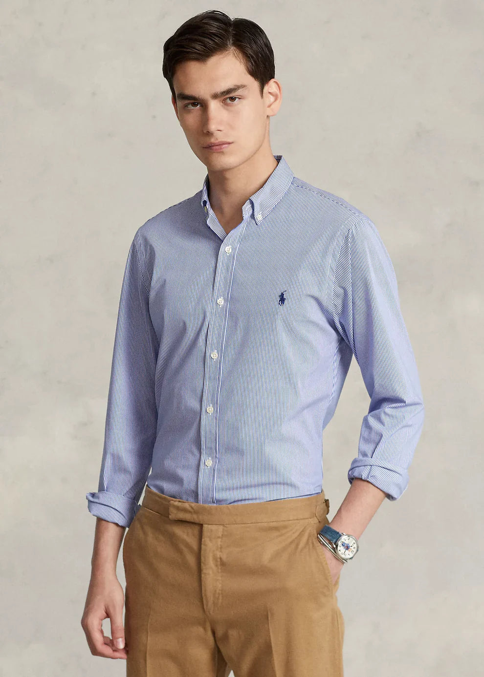 Camisa Ralph Lauren Listada Azul - Brands Store
